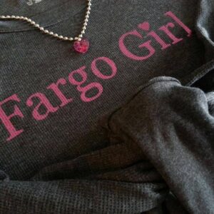 Product image of Fargo Girl® – Charcoal Thermal Top w/Metallic Pink