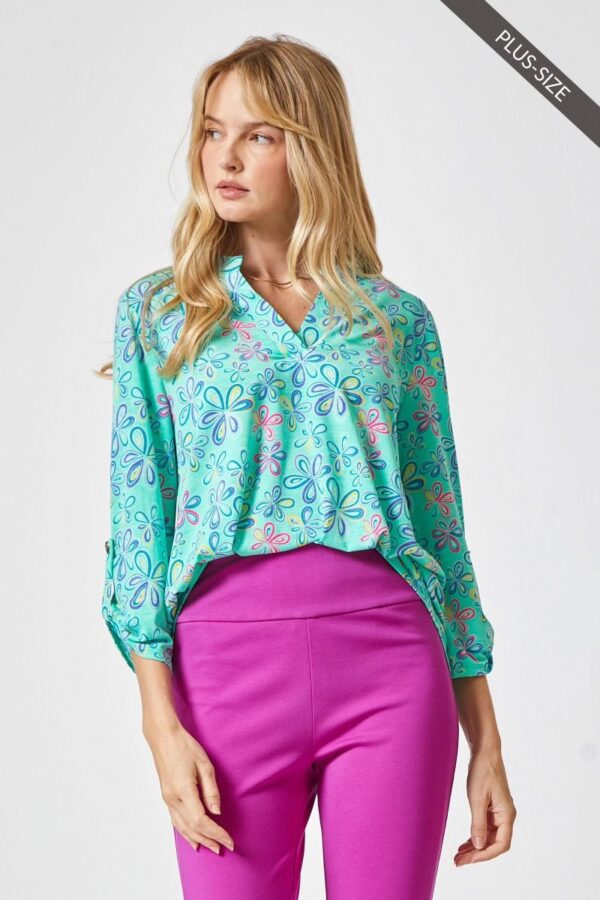 Product image of Mint Floral Print Tunic