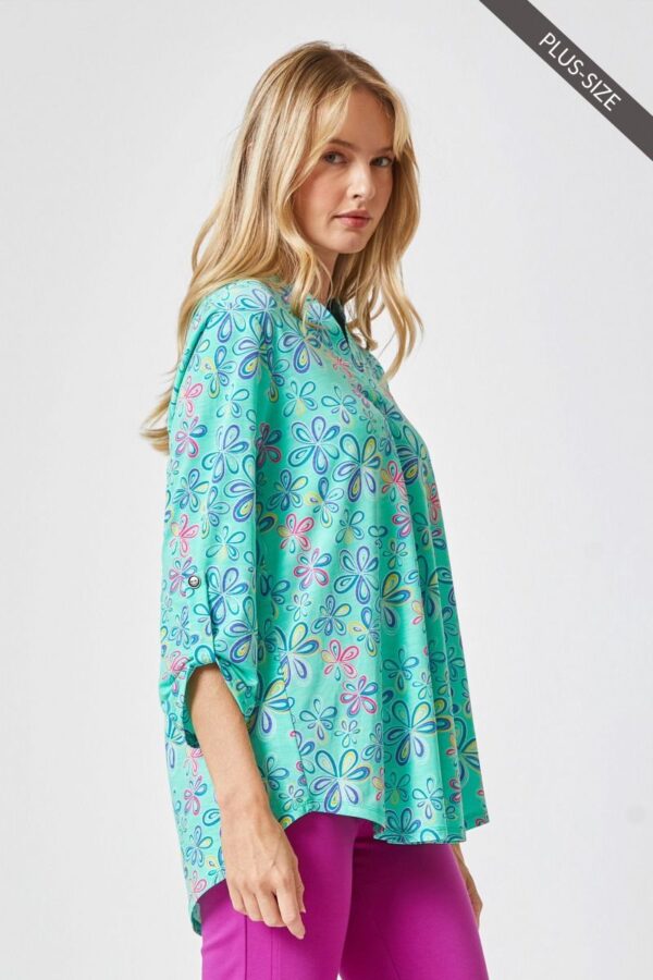 Product image of Mint Floral Print Tunic