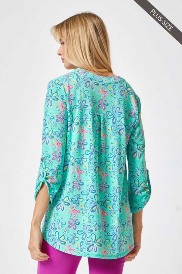 Product image of Mint Floral Print Tunic