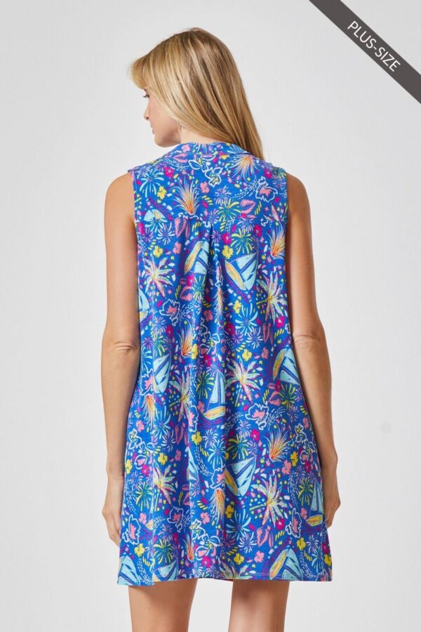 Product image of Royal Print Tank Dress (XL-2XL)