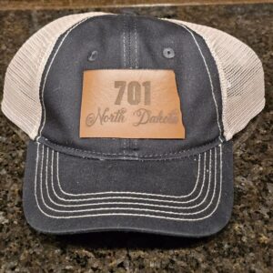 Product image of North Dakota Leather Patch Cap