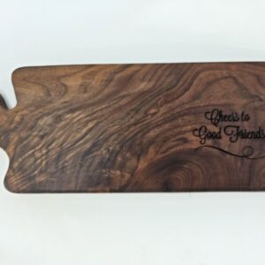 Product image of Small Charcuterie Board with Cheers Engraving