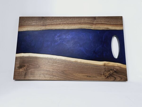 Product image of Blue and White with Walnut Charcuterie Board