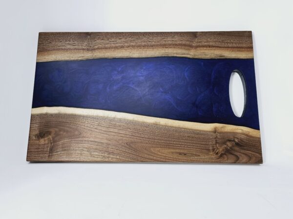 Product image of Blue and White with Walnut Charcuterie Board