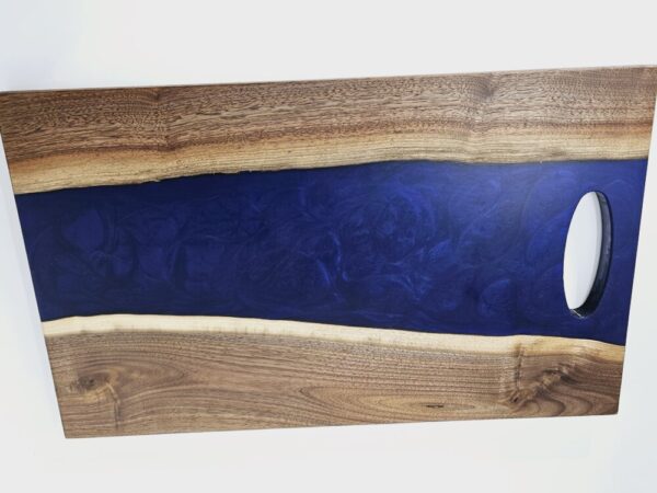 Product image of Blue and White with Walnut Charcuterie Board