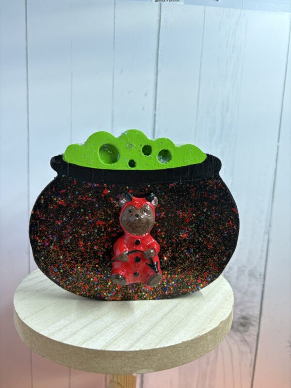 Product image of Halloween bear devil cauldron