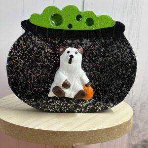 Product image of Halloween bear ghost cauldron