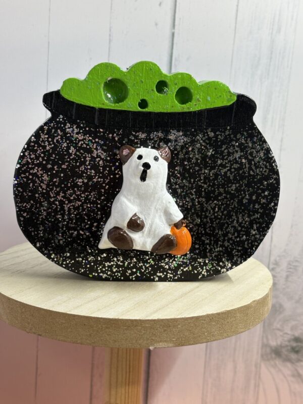 Product image of Halloween bear ghost cauldron