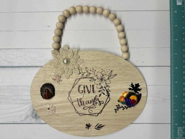 Product image of Oval Give Thanks sign