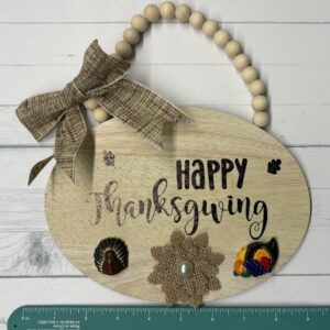 Product image of Oval Happy Thanksgiving sign