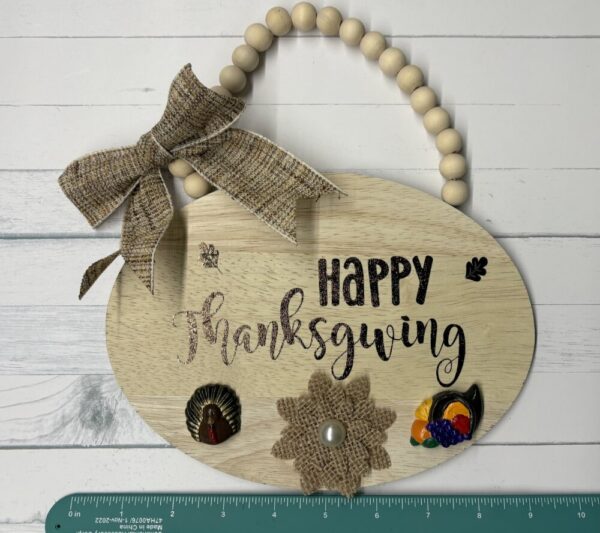 Product image of Oval Happy Thanksgiving sign