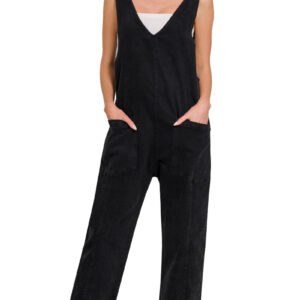 Product image of Black Denim Jumpsuit