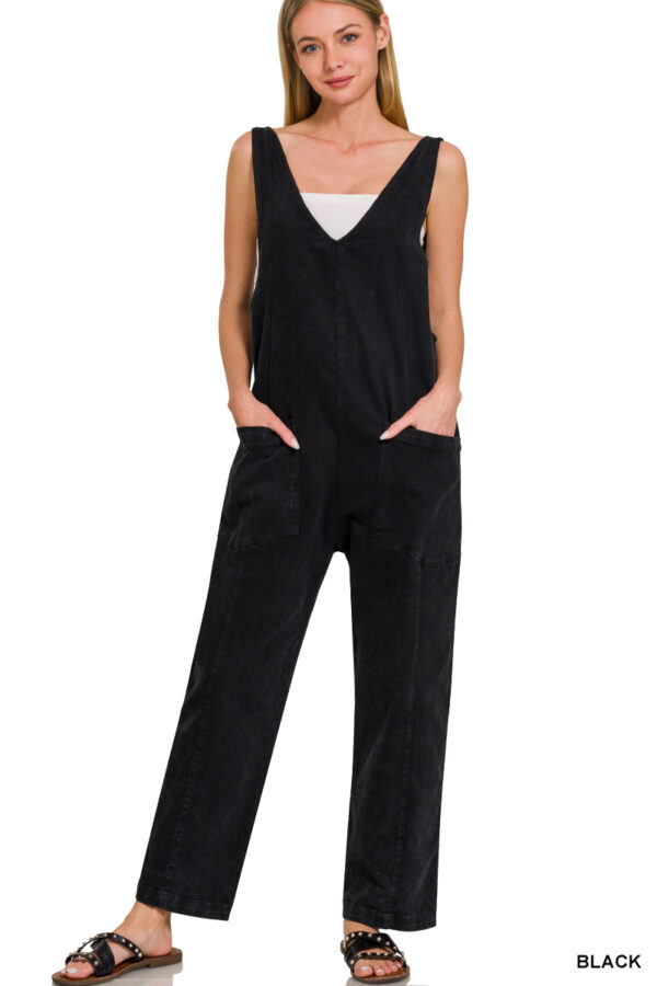 Product image of Black Denim Jumpsuit