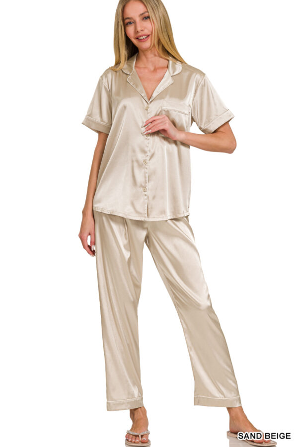 Product image of SAND BEIGE SS PAJAMA SET