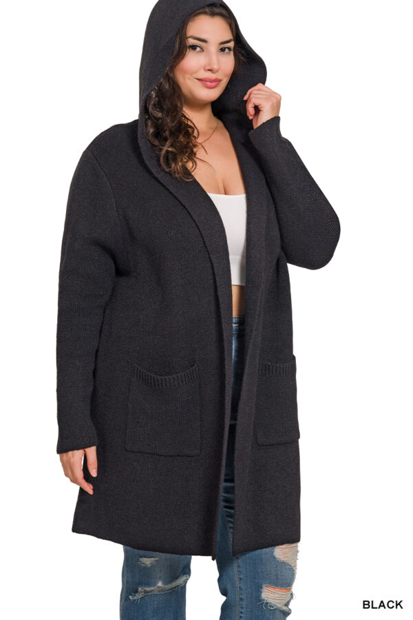 Product image of Hooded Sweater Cardigan – 2 colors!