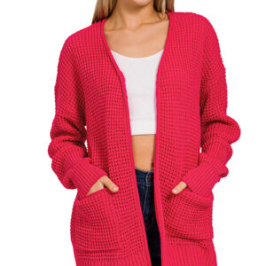 Product image of WAFFLE KNIT CARDIGAN (S-3XL) Several Colors!