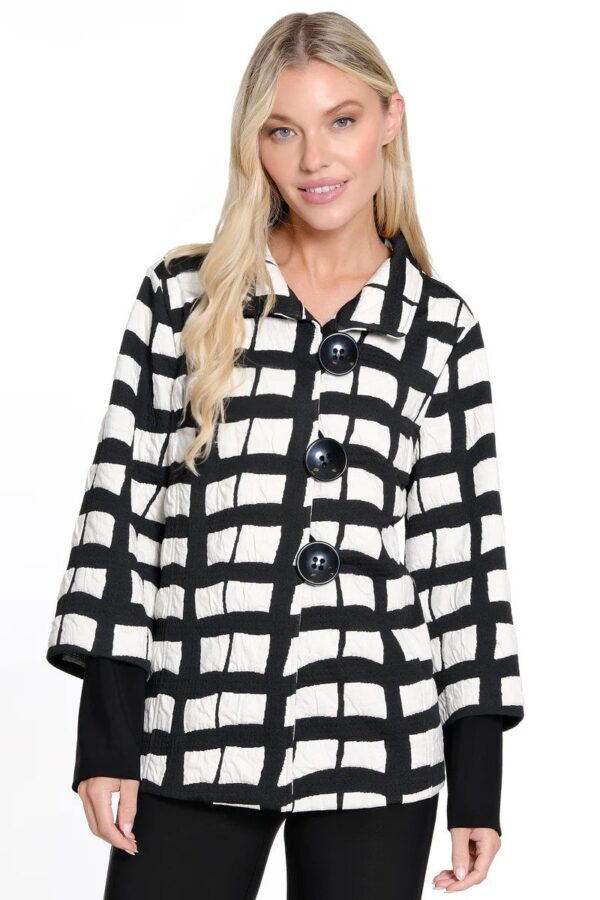 Product image of JACQUARD KNIT B&W JACKET