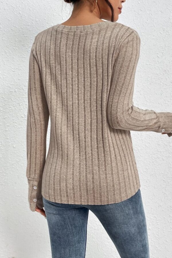 Product image of Taupe Vertical Textured Knit Pullover