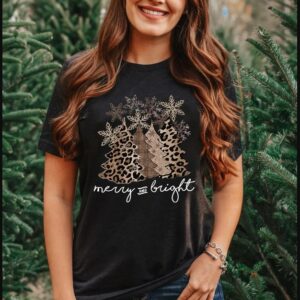 Product image of Black Christmas Tree Graphic T-Shirt