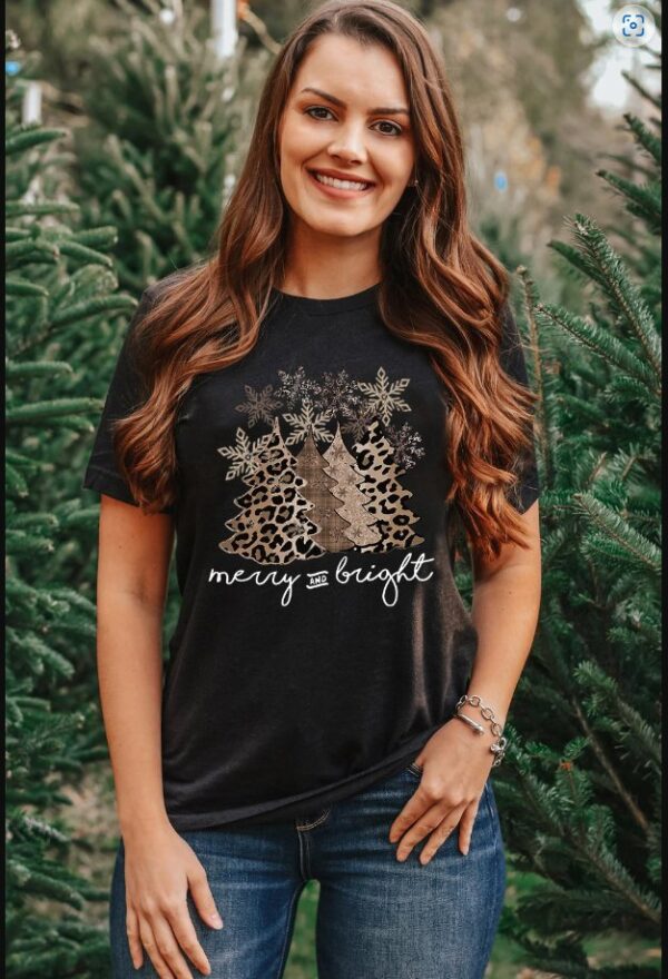 Product image of Black Christmas Tree Graphic T-Shirt