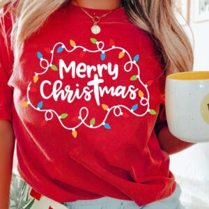 Product image of Red Merry Christmas Graphic T-Shirt