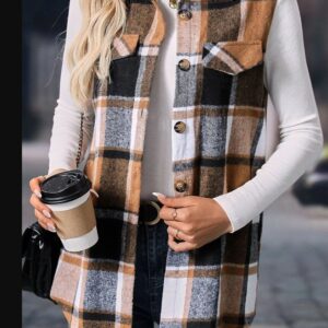 Product image of Plaid Longline Vest