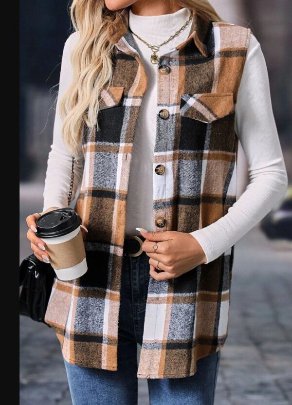 Product image of Plaid Longline Vest