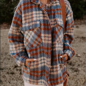 Product image of Fuzzy Plaid Shacket