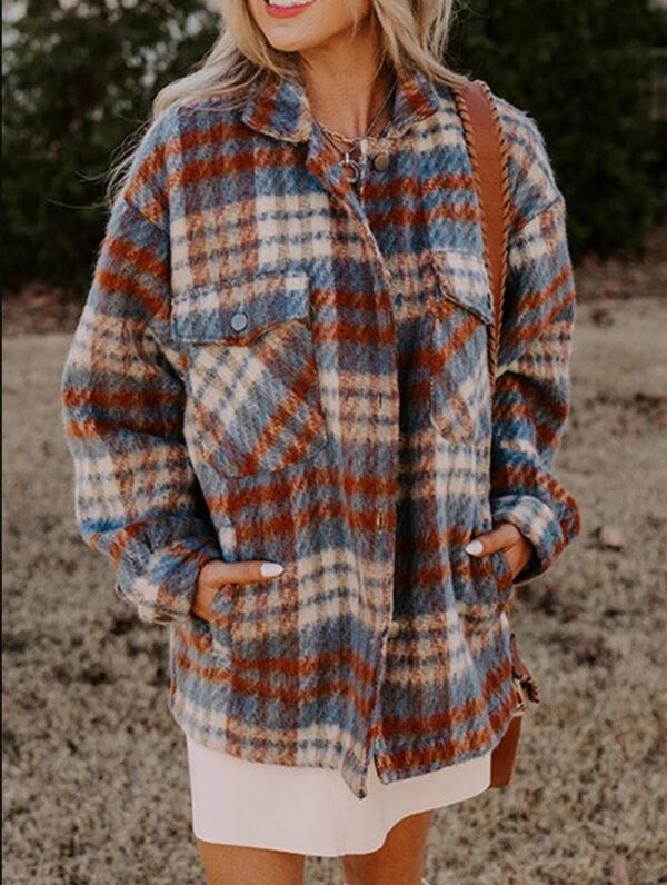 Product image of Fuzzy Plaid Shacket