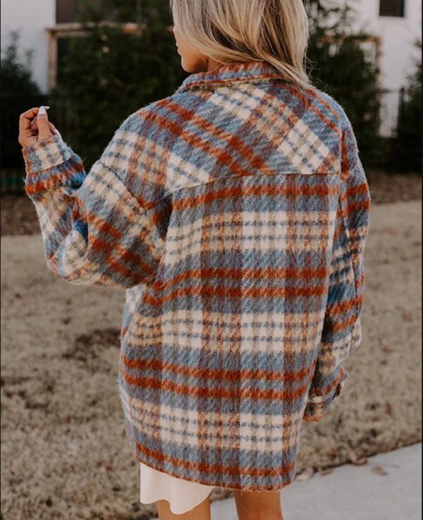 Product image of Fuzzy Plaid Shacket