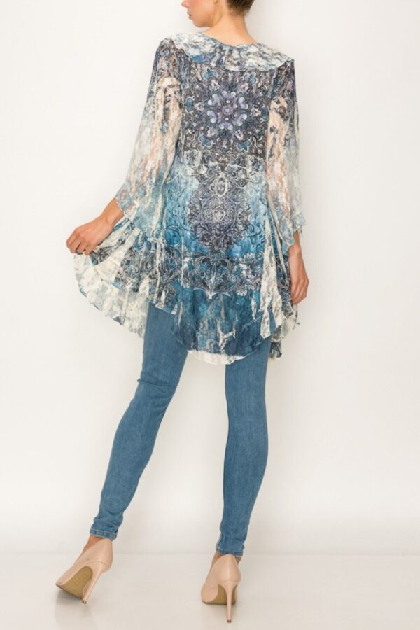 Product image of Printed Navy Lace Cardigan