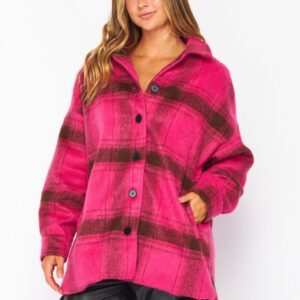 Product image of PINK PLAID COAT