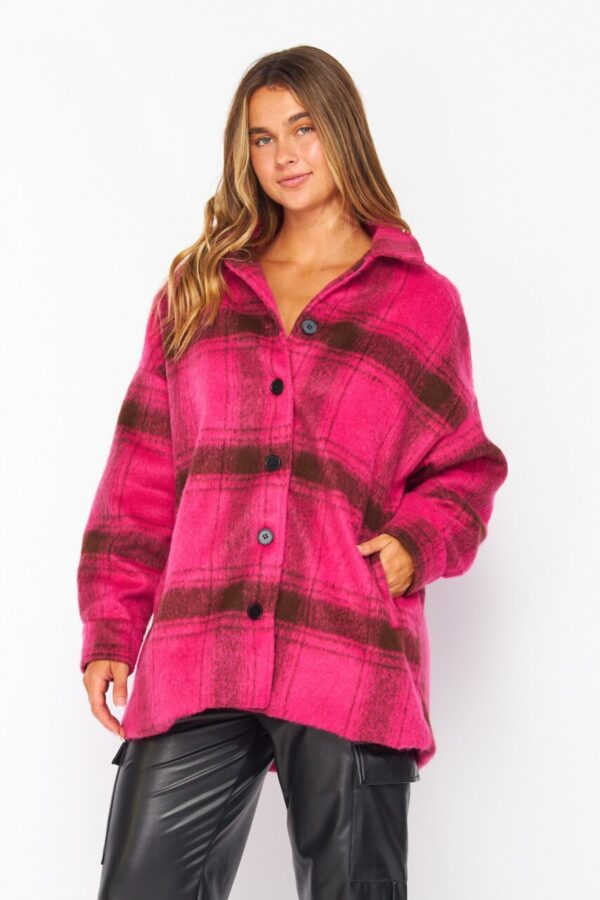 Product image of PINK PLAID COAT