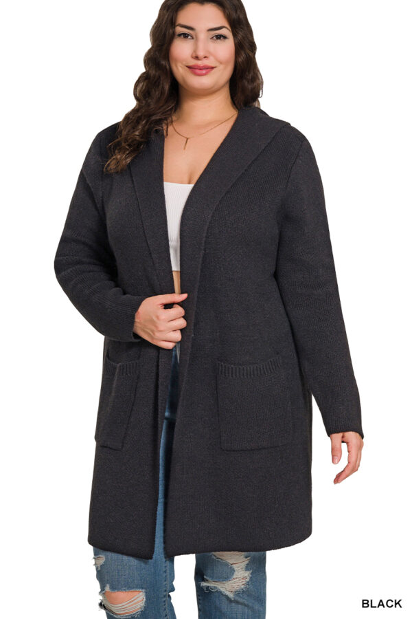 Product image of Hooded Sweater Cardigan – 2 colors!