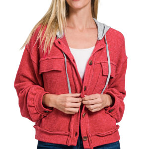 Product image of Button Front Hoodie – 2 Colors