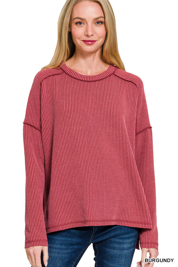 Product image of Ribbed LS Boatneck – 3 colors!