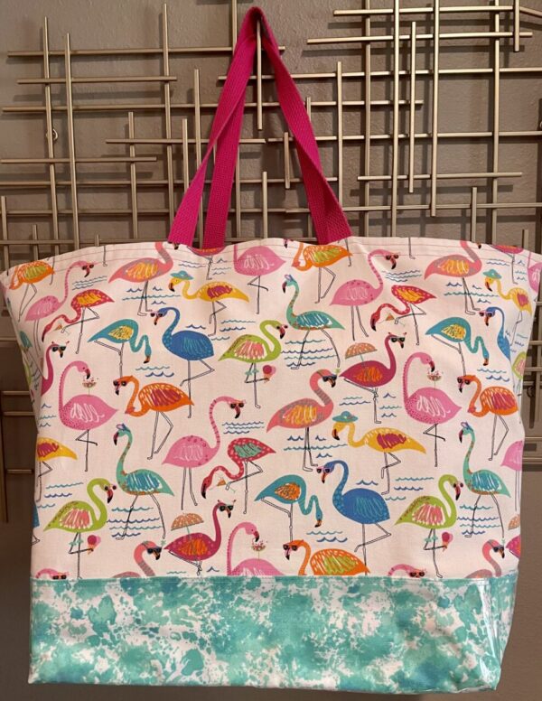 Product image of “Flamingo Party” Oversized Tote